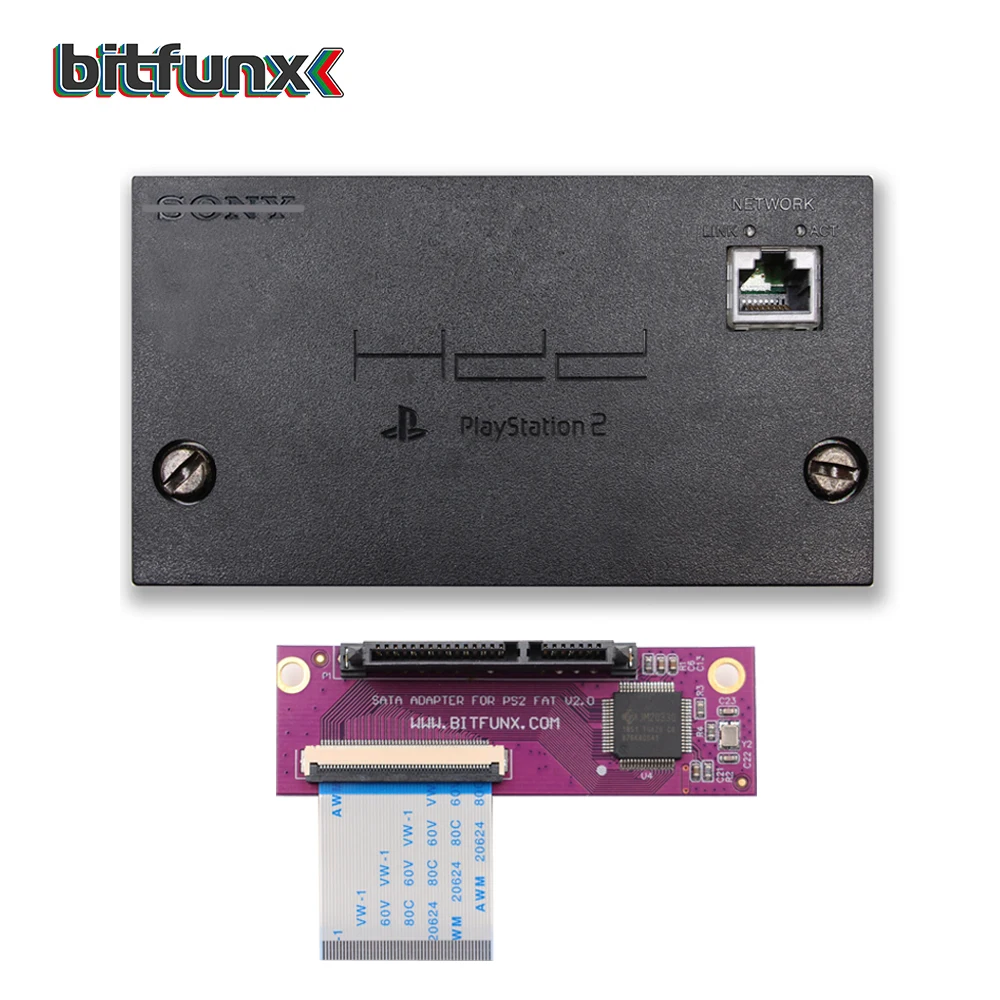 Обновленный комплект Bitfunx SATA для подержанного PS2 оригинальный Сетевой адаптер