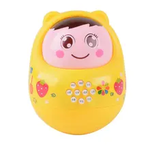 Новинка 4358, От 0 до 1 года, детская игрушка, большой стакан для детей 3-6-9-12 месяцев, игрушка для раннего образования, милый Неваляшка, музыкальный светильник