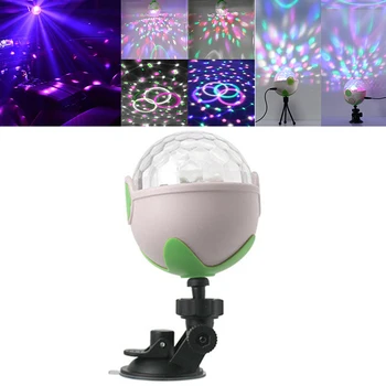 

Multifunctional Mini Voice Activated USB Crystal Magic Ball Led Stage Disco Ball Projector Party Lights Flash DJ KTV Bar Car Hot