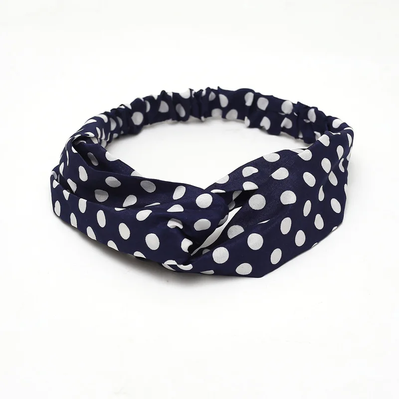 C13 Fashion Women Hair Accessories Bow Chiffon Floral Hair Band Headband Fabric Cross Knotted Korea Headdress ladies Hoop - Цвет: C13