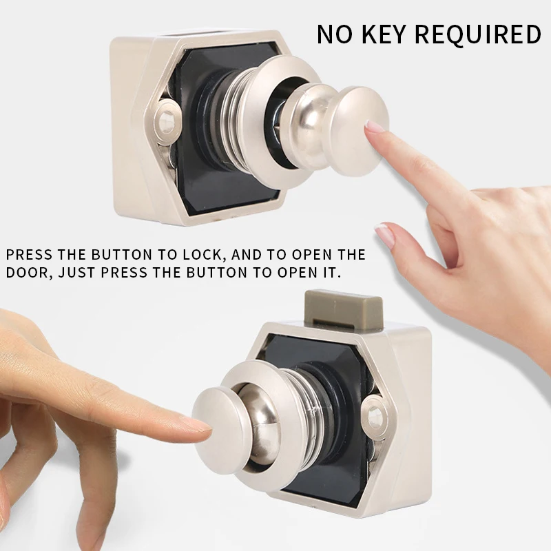 

Camper Car Push Lock Diameter 20mm RV Boat Motor Home Cabinet Drawer Latch Button Locks For Furniture Hardware
