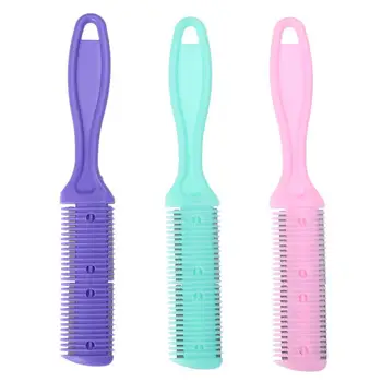 

3pcs Double Sides Hair Cutting Comb Scissors Hair Cutting Thinning Razor Haircut Grooming Hair Trimmer Styling Tool With 2Blades