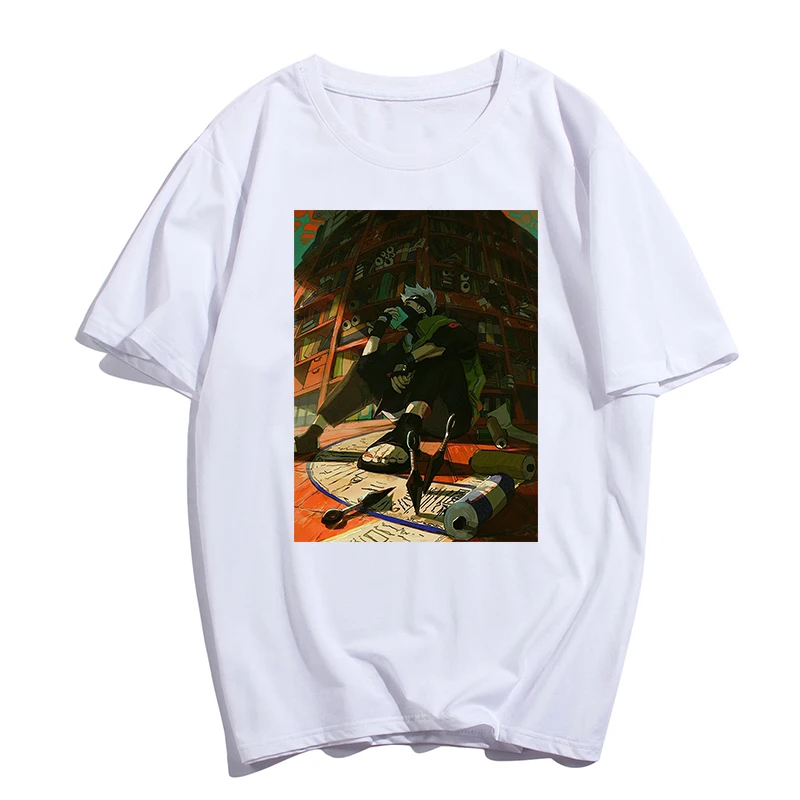 Аниме Наруто Акацуки Какаши футболка Женская Мужская Уличная Хип-Хоп футболка Летняя футболка с коротким рукавом Наруто Саске футболки