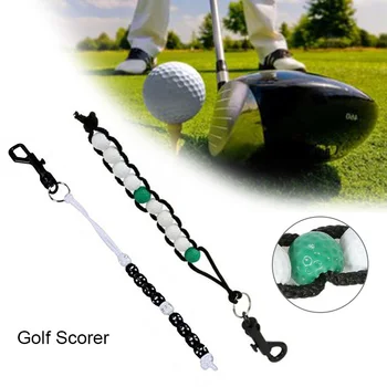 

Plastic Golf Bead Stroke Counter Braid Cord Score Count with Clip Counter ASD88