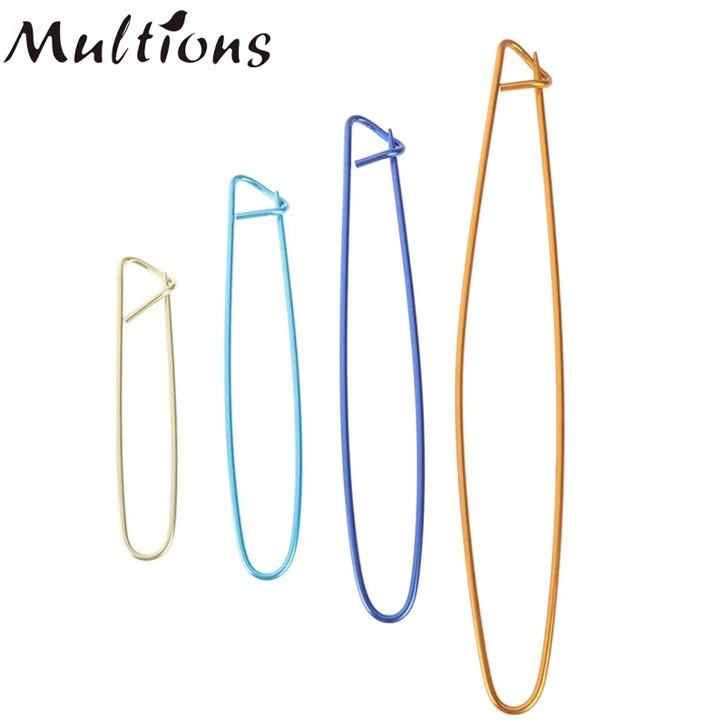 

4 Size Knitting Stitch Holders Yarn Stitch Holder Set for Knitting Notions Crochet Needle Aluminum Stitch Holders Safety Pins