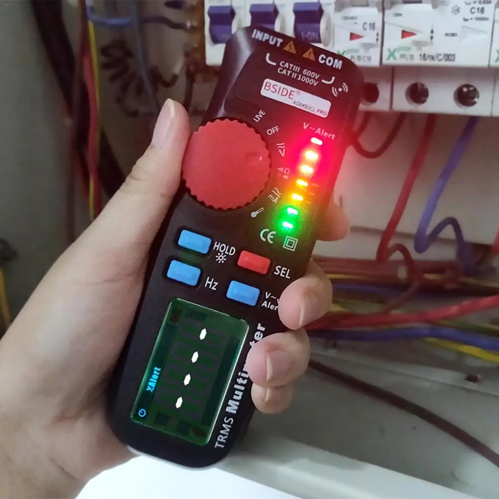 Black Высокоточный мультиметр Вольтметр 92CL-PRO цветной дисплей цифровой Multimetro индикатор напряжения тестер инструмент - Цвет: Black