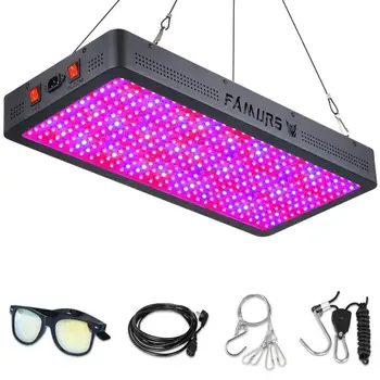 

Famurs LED grow light Full Spectrum 4000W dual switches triple chip for greenhouse indoor plant seed veg bloom high yields