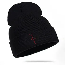 

Hot Brand Skullies Hat For Women Unisex Travis Scott Embroidery Winter Skullcap Knitted Hat Skullies Beanies Hip Hop Knit Cap
