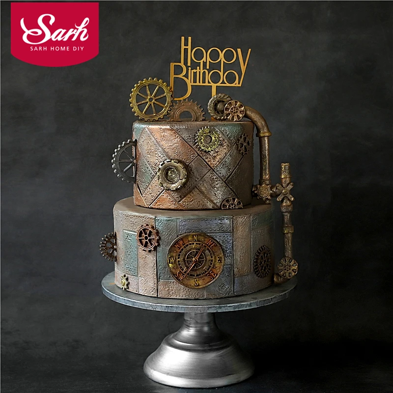 Steampunk Mechanical Gear Screw Vise Pipe Wrench Shape Sugarcraft Cake Mold Chocolate Mold For Cake Decorating Baking Cake Molds Aliexpress