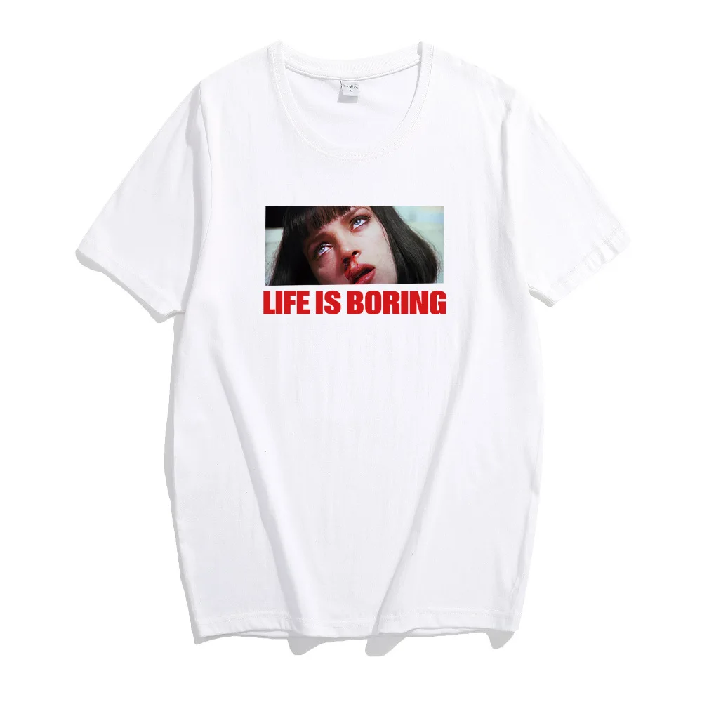 Летняя женская футболка в стиле Харадзюку, новинка, футболка Femme 2 Life is Boring, женский с надписью, футболка для девочек, женские мужские футболки