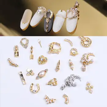 

Natural Pearls Nail Studs Gold Nails Art Parts for Nail UV Gel Polish Decoration of Nail Accessories