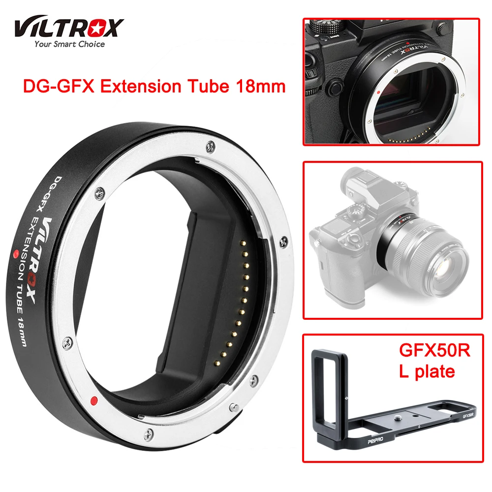 Viltrox DG GFX удлинитель 18 мм переходное кольцо Автофокус для Fujifilm GFX-mount GFX 50S 50R объектив камеры Адаптер GFX50R L Пластина