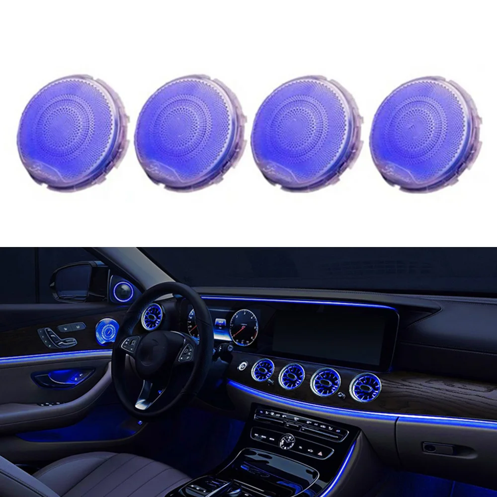 US $119.95 2pcs4Pcs LED Audio Sound Speaker cover For Mercedes Benz E C GLC Class W213 W205 X253 20152018 Trim Cover Case Emblem cover