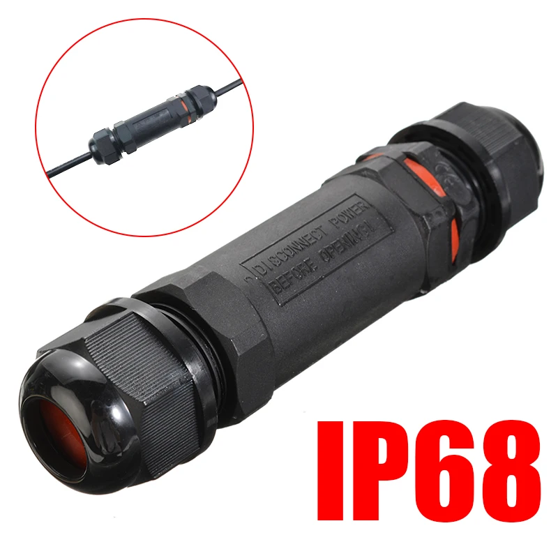 

1pc Waterproof Connector Outdoor 3 Core Electrical Cable Wire Connector IP68 For Outdoor Lamps And Lanterns Connection