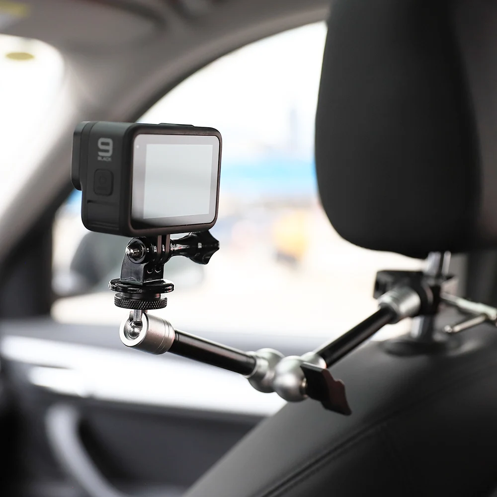 phone holder for car Car Phone Bracket Seat Mount for Iphone Samsung GoPro Action Cameras Accessories First Person Video Tiktok Shoot Clip Holder adjustable phone stand
