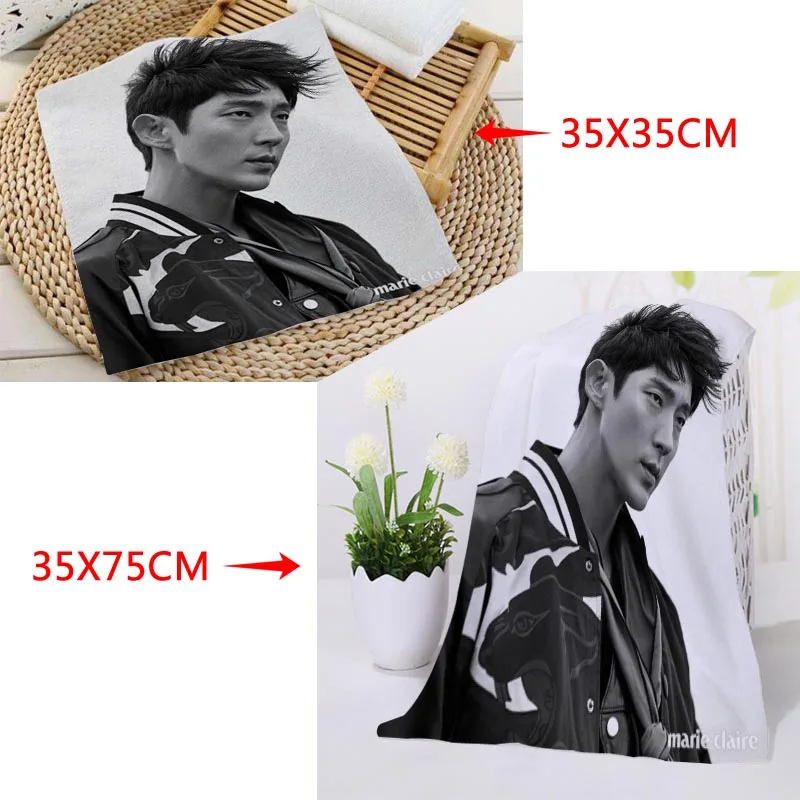 Новое поступление на заказ LEE JOON GI полотенце для лица с рисунком из микрофибры квадратные прямоугольные полотенца Размер 35x35 см 35x75 см - Цвет: 5