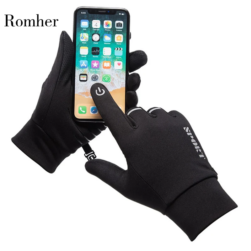 

Outdoor Riding Waterproof Gloves Men Women Winter Touch Screen Windproof Mittens Glove Female Sports Warm Velvet Cycling Gloves