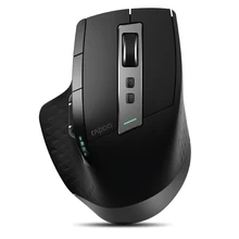 Rato sem fio recarregável de rapoo mt750l para o portátil/tablet, interruptor entre bluetooth/rt 2.4g conectar a 4 dispositivos, caixa de viagem livre
