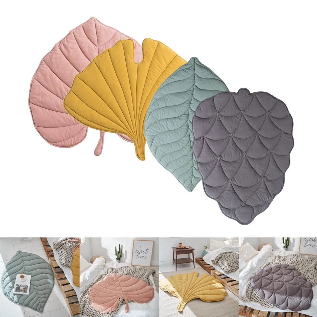 Leaf Shape Area Rug Modern Decorative Bedroom Living Room Soft Rugs 43 ...