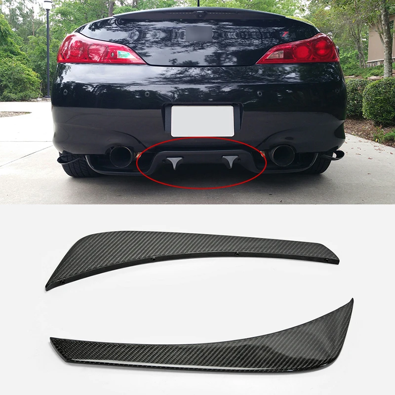 with Fitting EPR for 03-08 Z33 350z Infiniti G35 Coupe 2D JDM Carbon Fibre TS Style Rear Diffuser 6Pcs