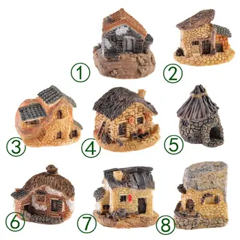 

Mini Small House Cottages DIY Craft Micro Landscape Decoration Accessories Figure Moss Terrarium Fairy Garden Ornament