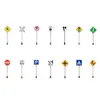 14pcs/set 1/87 Scale Model Mini Signs Building Sand Table Model Accessories Micro Landscape Decoration Road Sign 3