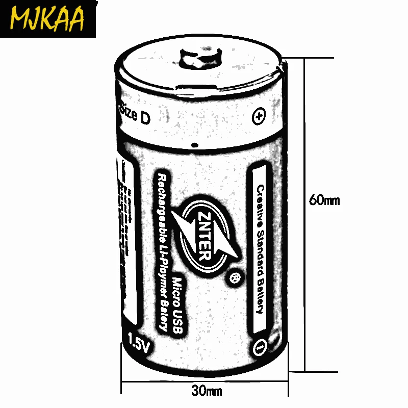 D Размер 4000mAh литиевая батарея Bateria Pilha Recarregavel 1,5 v 2A перезаряжаемая многофункциональная литий-полимерная