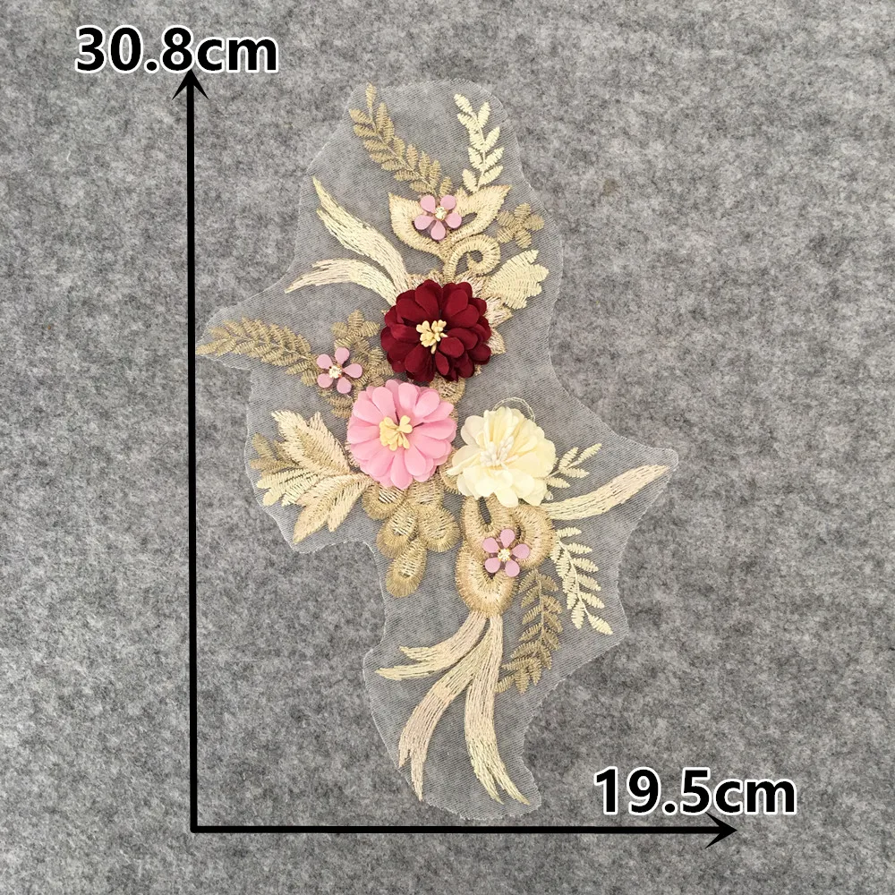 Новое поступление 3D Цветочная кружевная вышивка воротник DIY шитье декольте платье аппликация Одежда товары для декоративного рукоделия аксессуары