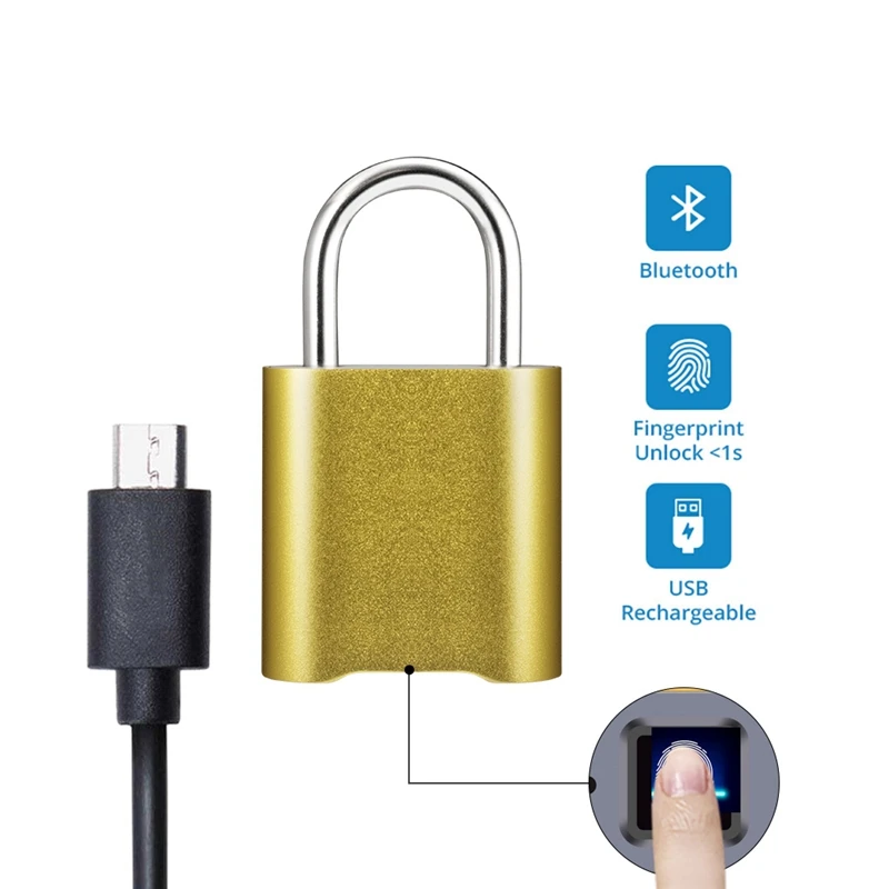 Умный отпечаток пальца bluetooth перезаряжаемые без ключа замок разблокировка Водонепроницаемый Домашней Безопасности Приложение IOS общий дверной замок
