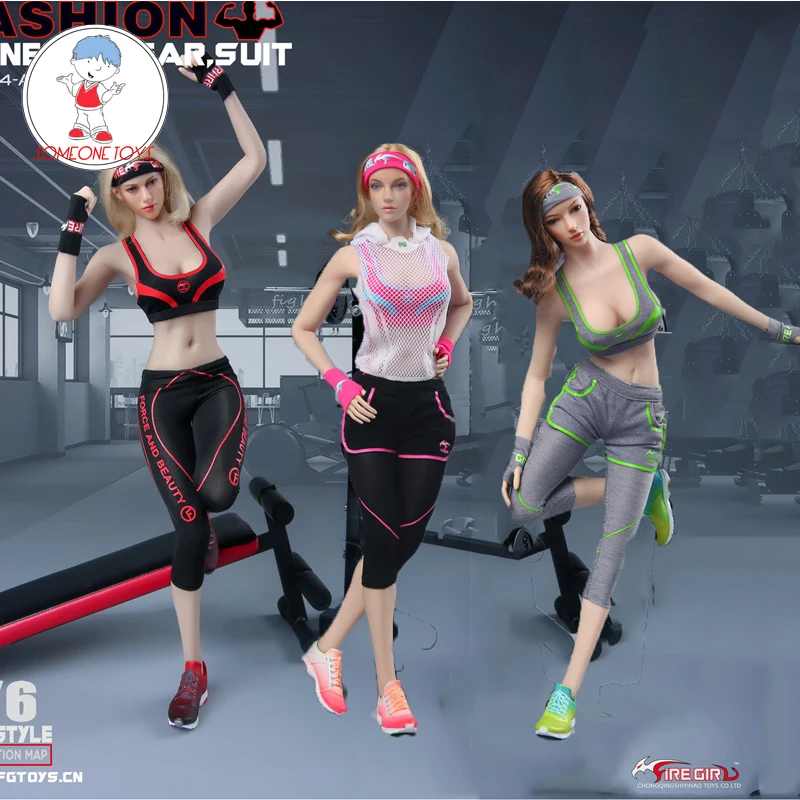 Fire Girl Toys 1/6 FG054 модная одежда для девочек для фитнеса костюм одежда Обувь для 12 дюймов Phicen Tbleague фигурка сделай сам