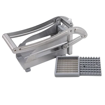 

French Fry Cutter With 2 Blades Stainless Steel Potato Slicer Cutter Chopper Potato Chipper For Cucumber Carrot
