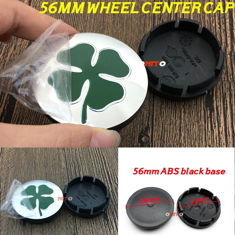 

Dust-proof Car Emblem Wheel Center Cap 56mm 5.6cm 2.2" Four leaf logo Sticker Decal Rim Badge Covers 4x 20x 100x Accessorie