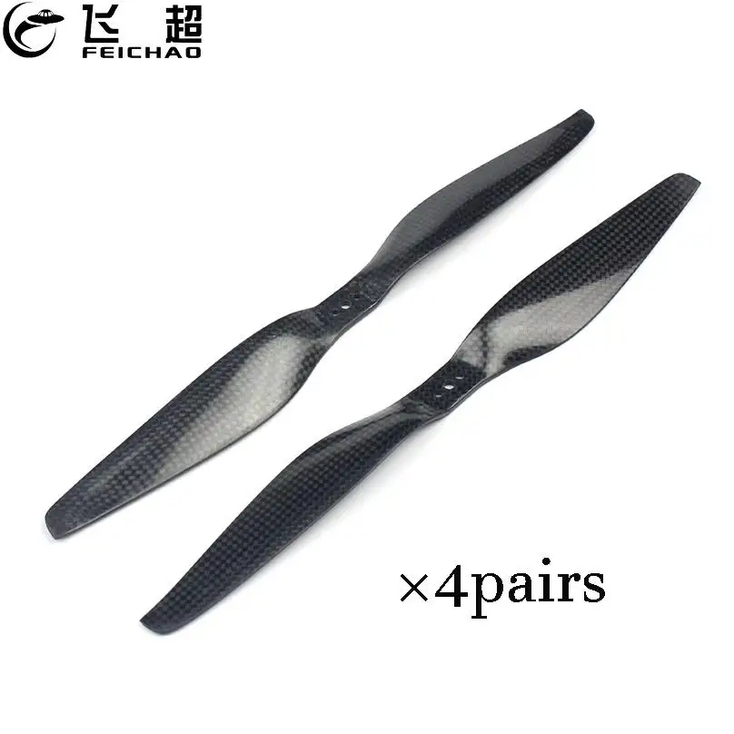 4Pairs FEICHAO Carbon Fiber CW CCW Propeller 8055/9055/1055/1155/1255/1355/1455/1555 with 3 Mounting Holes for RC Quadcopter 