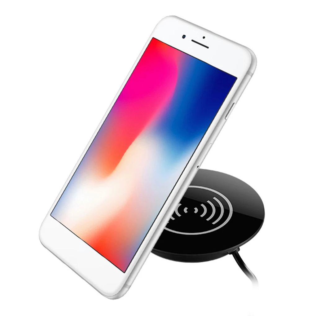 Elenxs Qi Беспроводное зарядное устройство настольная Замена для iPhone/XS/XR для samsung S9 встроенная мебель офисное зарядное устройство