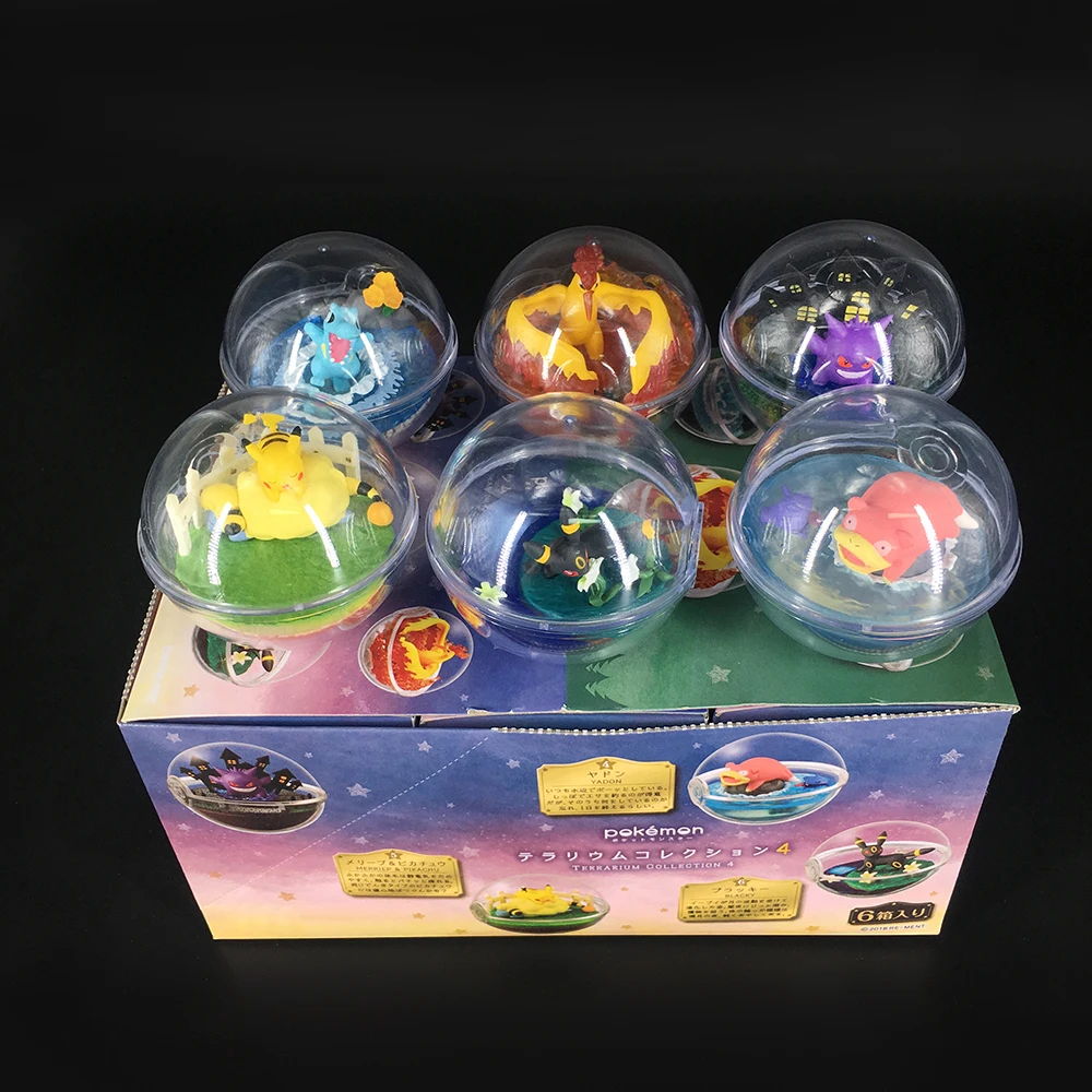 

Pokemon Transparent Elf Ball Scene 4 Gang Ghost Flame Bird Ibrahimovic Transparent Egg Elf Doll Scenes Toys