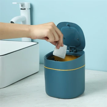 

2020 New Simple Tiny Countertop Trash Can Mini Desktop Garbage Bins with Push-Button for Bathroom Tabletop Coffee Table