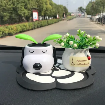 

Car Decoration Solar Cute Shaking Cartoon Puppy Ornaments Solar Car Center Console Decoration Car Accessories Interior