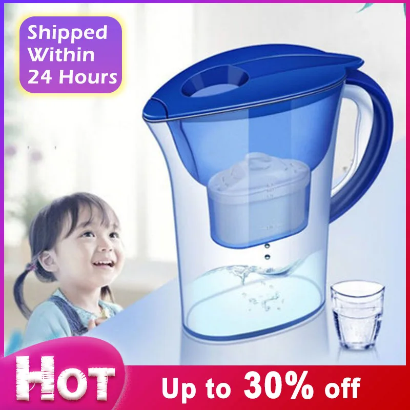 

2.5L Water Filter Kettle Activated Carbon Alkaline Filtration Net Food Grade Material Office Water Purifier Cold Storage Bottle