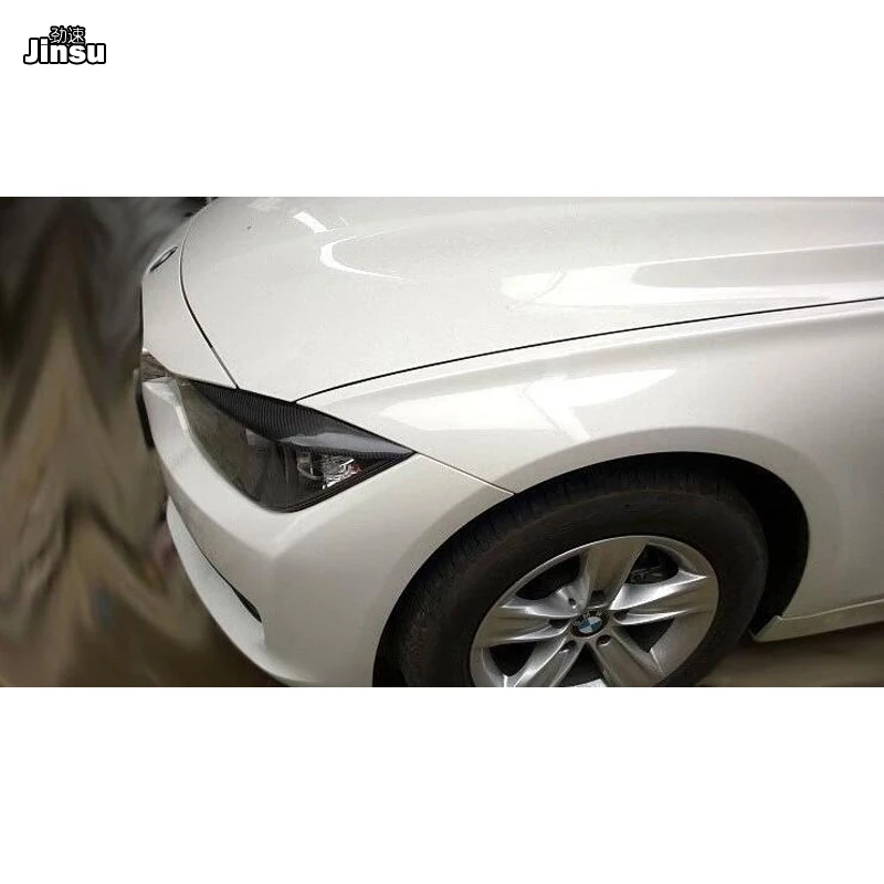 Наклейка переднего света из углеродного волокна для 3 серий 320i 325i 330i 335i 2013- F30 F31 F80 M3 автомобильный Стайлинг брови губы крышка 2 шт