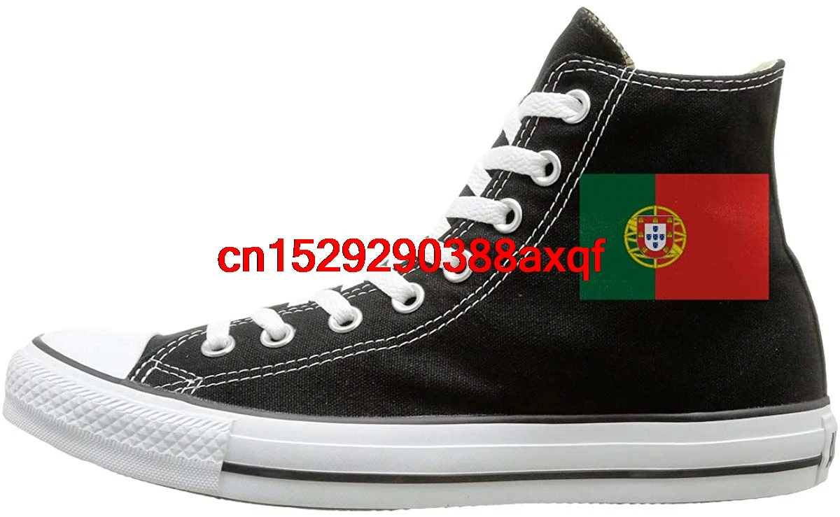 

Canvas Shoes Portugal Of Flag Fashion High Top Lace Ups Canvas Sneakers For Unisex