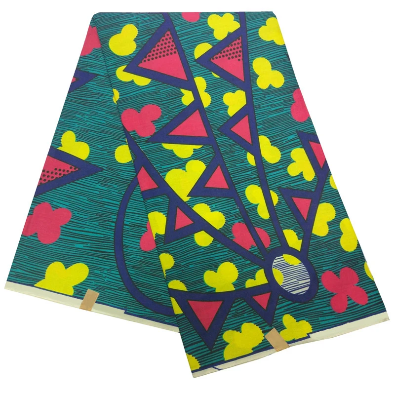 

2020 Nigerian Cloth Material African Fabric Dutch Green Wax Fabric For Party Dress 6 Yards/lot Pagne wax