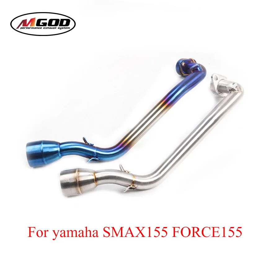 MGOD для Yamaha FORCE SMAX155 FORCE155 MAX155 мотоциклетные выхлопные Escape MOTO Slip on глушитель звено среднего заголовка средней трубы скутер