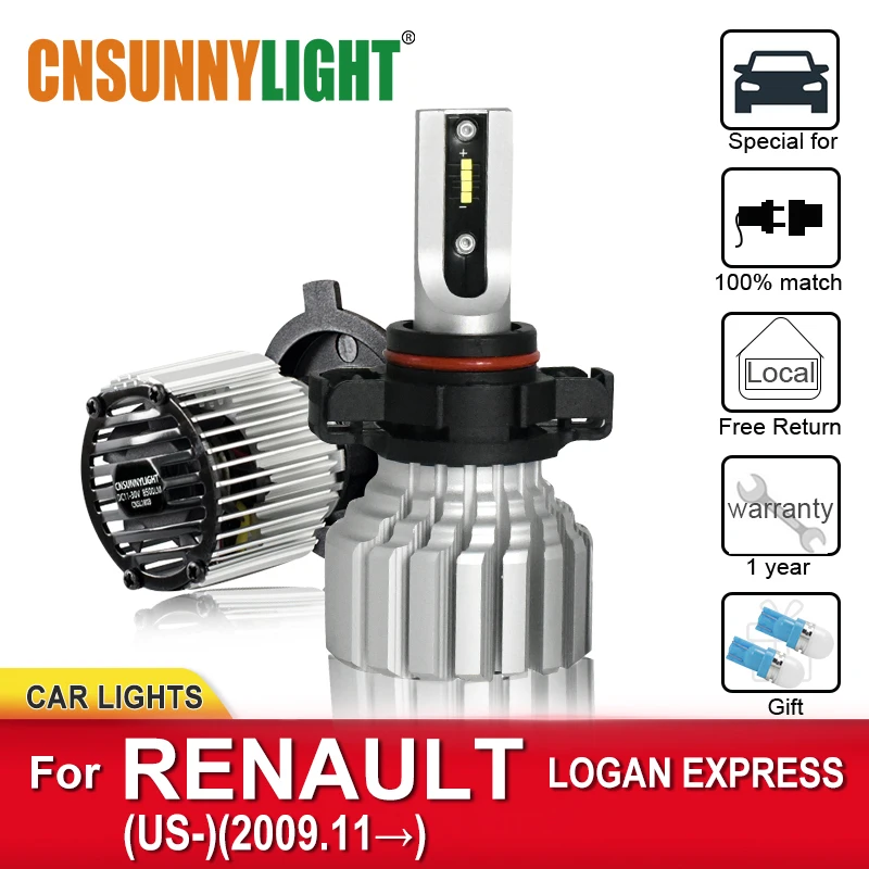 

CNSUNNYLIGHT Automotive LED Headlight Bulbs For RENAULT LOGAN EXPRESS US From 2009 Foglamp Bulbs Headlamp Car-Styling Car Lights