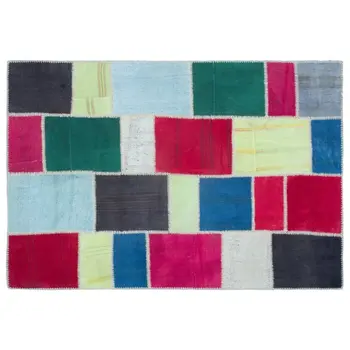 

Handmade Multicolor Vintage Patchwork Rug Area Rug 156x227 Cm-5'1''X7'5''