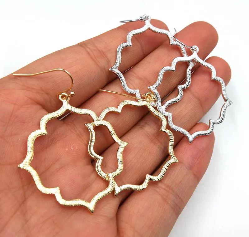 2019-July-New-Arrival-Brushed-Hollow-Out-Flower-Drop-Earrings-Gold-Silver-Tone-Hollow-Out-Rays (5)