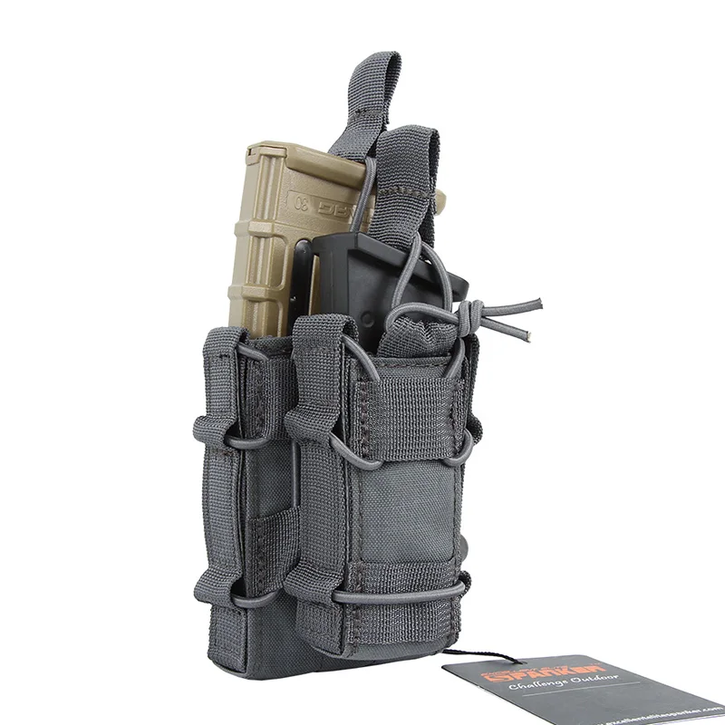Отличные Элитные бизань открытый охотничий мешок военный Журнал Сумка Военная Сумка карманный зажим M4 сумки с пистолетом - Цвет: GRAY