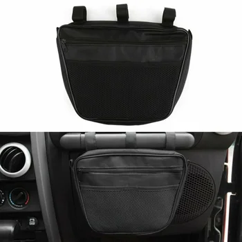 

Adjustable Passenger Grab Roll Bar Storage Bag Pouch Organizer Black For Jeep Wrangler JK TJ YJ CJ 1965-2017 Accessories
