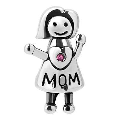 bear mom dad girl boy dog cat dangle diy Bead fit original  charms silver 925 Bracelet for women girl fashion jewelry