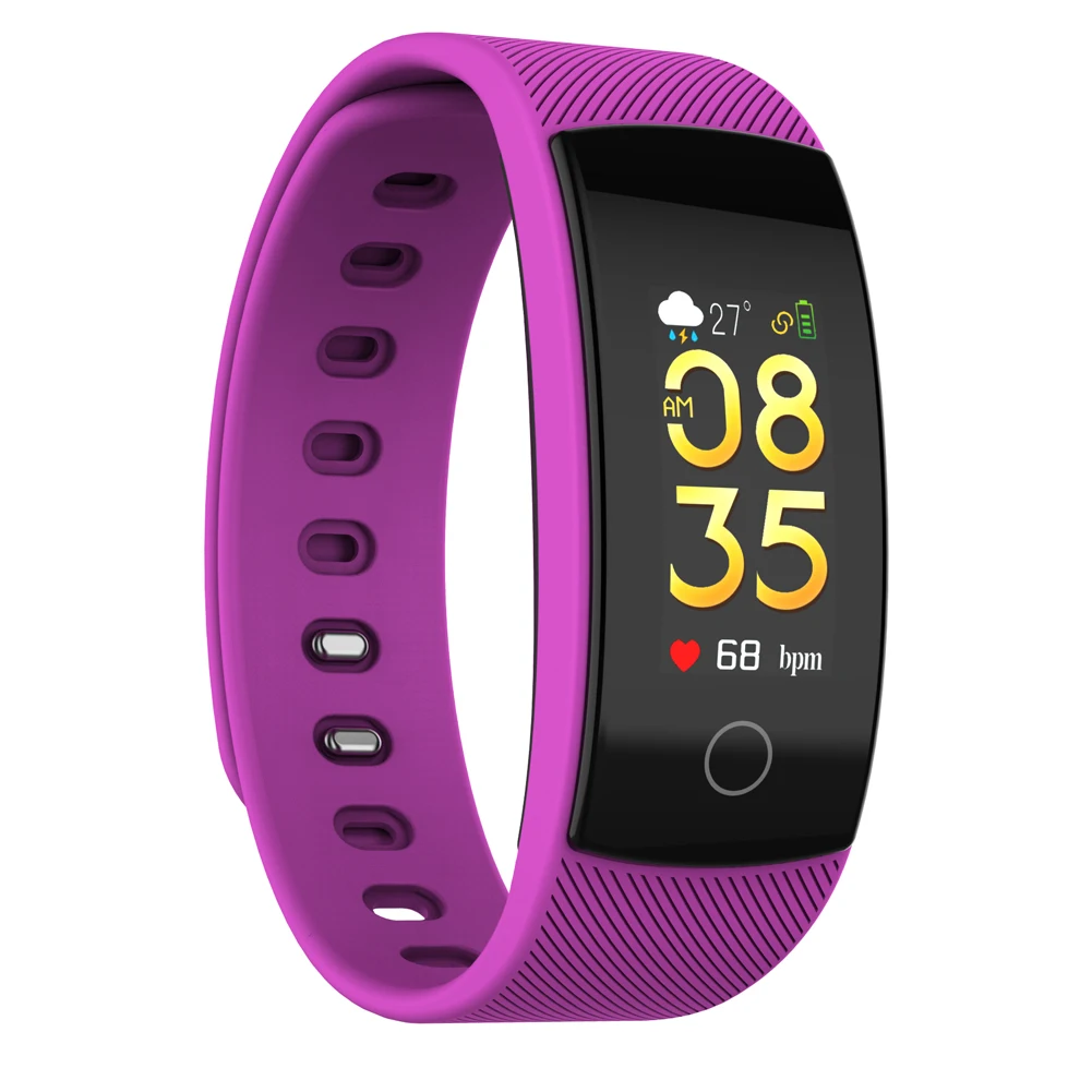 Фиолетовый QS80PLUS Bluetooth спортивные Смарт-часы для мужчин и женщин Смарт-часы фитнес-трекер Электроника Смарт-часы Смарт-браслет для Android IOS - Цвет: Фиолетовый