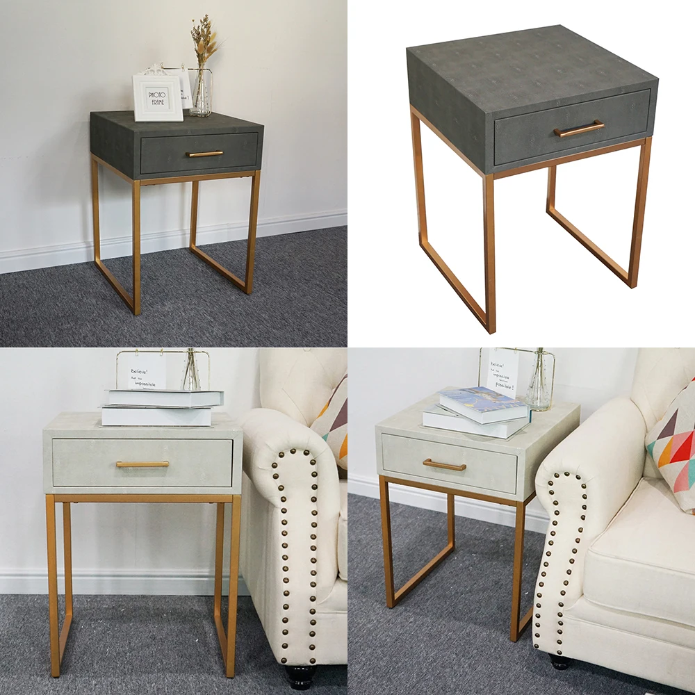 

Two Colors FCH Leather Drawer Cabinet Sofa Table Night Stand 46 x 46 x 61cm for your livingroom and bedroom
